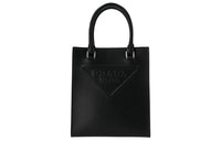PRADA Cow Leather Handbag Women's Black