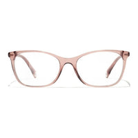 CHANEL Acetate Square Eyeglass Frames Unisex Pink