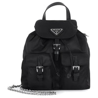 PRADA Nylon Backpack Mini Unisex Black