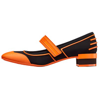 DIOR Roller Chunky Heel High Heels 3.5cm Women's Orange
