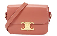 CELINE Cow Leather Crossbody Bag, Shoulder Bag Women's Litchi