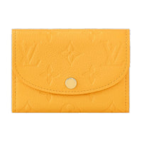 LOUIS VUITTON Cow Leather Wallet Women's Yellow