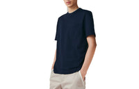 HERMES Solid Color Casual Crew Neck Pullover Short-Sleeved T-Shirt Men's Blue