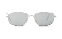 DIOR Metal Irregular Shape Sunglasses Men's Silver