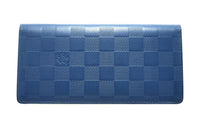 LOUIS VUITTON Leather Wallet Men's Neptune Blue
