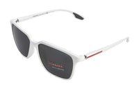 PRADA Plastic Square Sunglasses Men's White