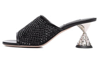 MIU MIU Slide Slippers Women's Black