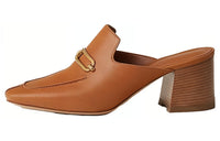 HERMES Wrap-toe Slippers Women's Brown
