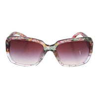 CHANEL Acrylic Rectangular Sunglasses Women's Multicolor