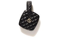 CHANEL Sheepskin Evening Party Bag Handbag Women's Black