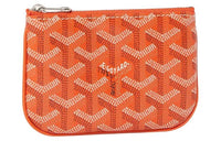 GOYARD Canvas Key Pouch Nano Unisex Orange