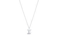LOUIS VUITTON Lv Medium Pendant White Gold And Diamonds