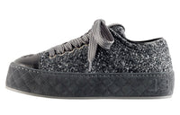 CHANEL Stylish Skateboarding Shoes Women's Dark Gray