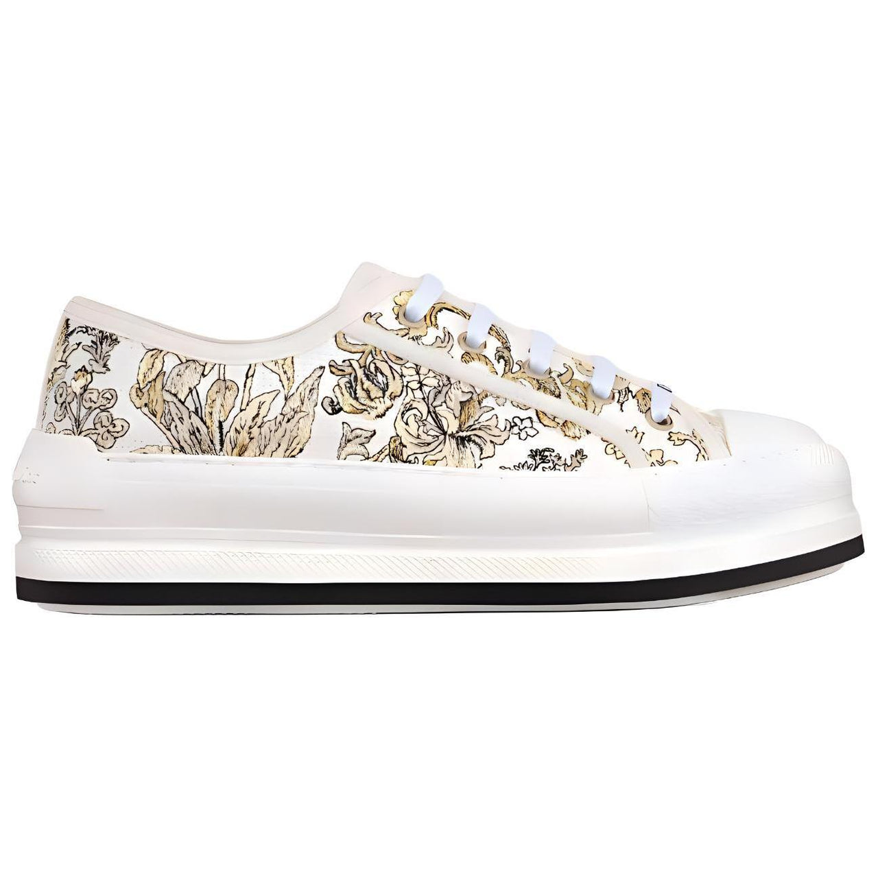 DIOR Walk'n'Dior Platform Shoes Low-Top Skateboard Shoes Women's Gold