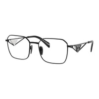 PRADA Metal Irregular Shape Eyeglass Frames Women's Black