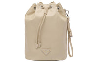 PRADA Fabric Bucket Bags Handbags Women's Desert Beige