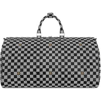 LOUIS VUITTON Keepall Coated Canvas Travel Bag Unisex Black & White