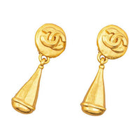 CHANEL 1996 CC-logo Clip-on Drop Earrings