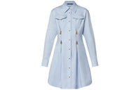 LOUIS VUITTON Zipper Waist Shirt Dress