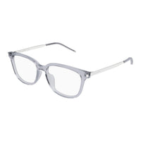 SAINT LAURENT Acetate Metal Irregular Shape Eyeglass Frames Unisex Gray