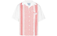 PRADA Shirts Men White Red