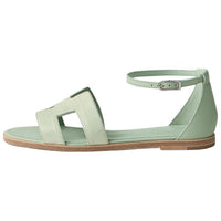 HERMES Santorini Strap Sandals Women's Light Green