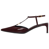CELINE Kitten Slim Heel High Heels 5cm Women's Red