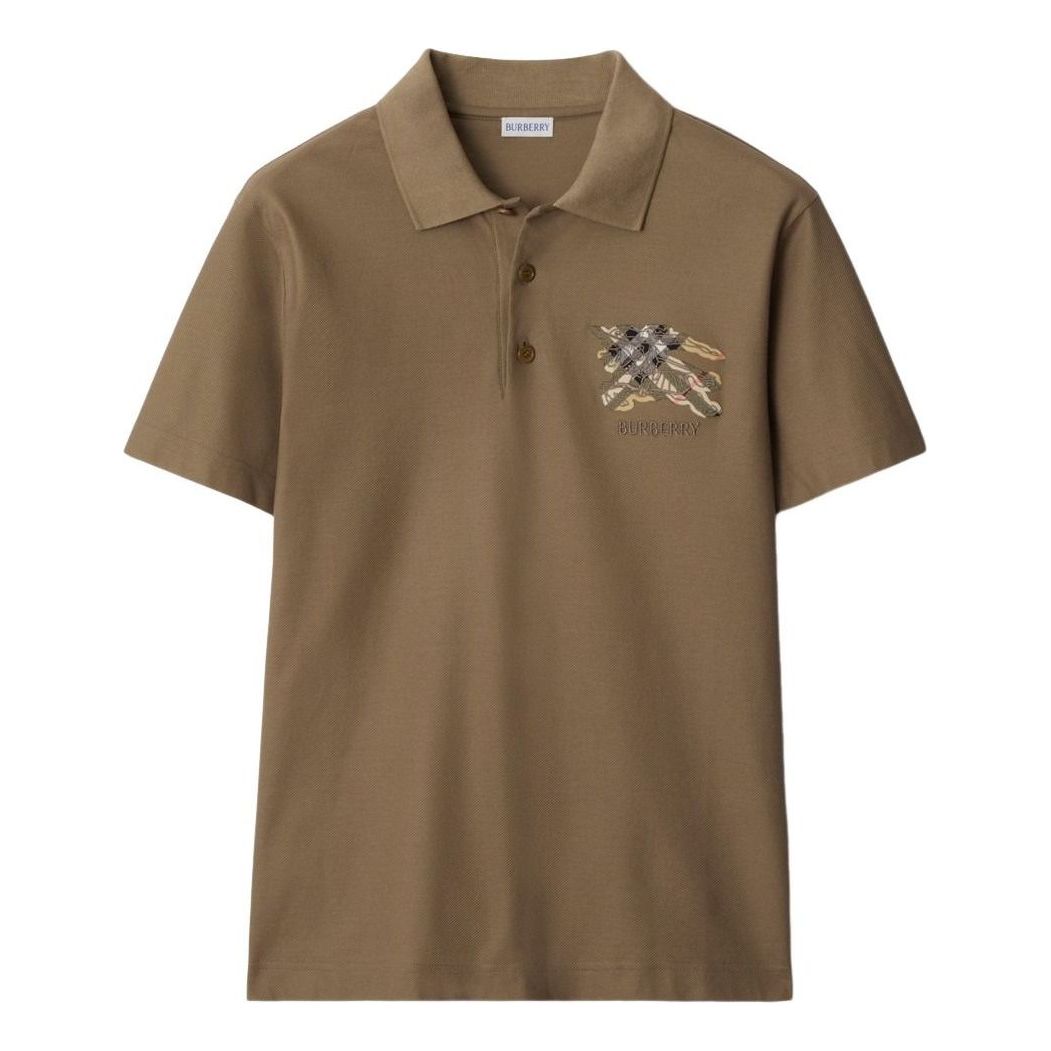 Burberry 25 EKD Check Cotton Polo Shirt 'Clay Brown' 81161191