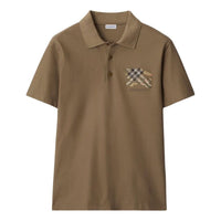 Burberry 25 EKD Check Cotton Polo Shirt 'Clay Brown' 81161191
