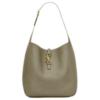 SAINT LAURENT Calfskin Shoulder Bag Large Size Women's Strong Moss