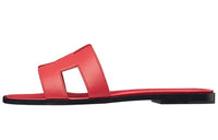 HERMES Slip-Resistant Slide Slippers Women's Red