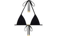 CELINE Triomphe Matte Jersey Triangle Top Black