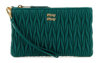 MIU MIU Lambskin Clutch Women's Green