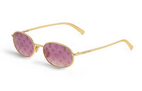 LOUIS VUITTON Oval Sunglasses Women's Gold