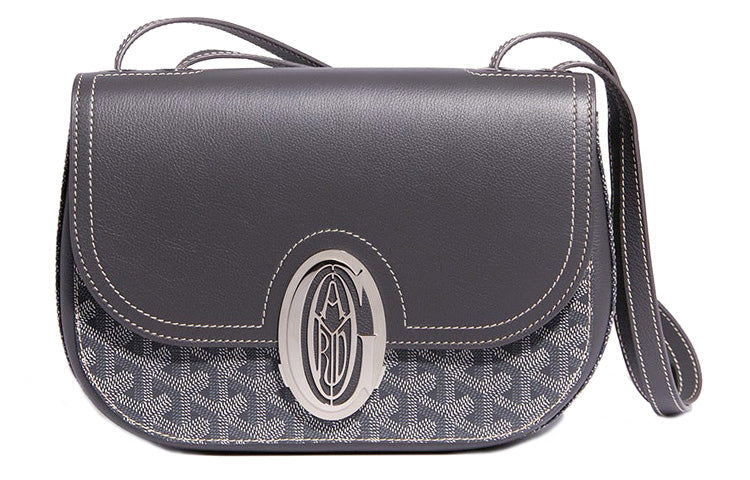 GOYARD 233 Canvas With Leather Shoulder Bag Crossbody Bag Women's Gray