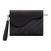 DIOR Cotton Clutch Unisex Black