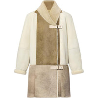 LOUIS VUITTON Patchwork Shearling Coat