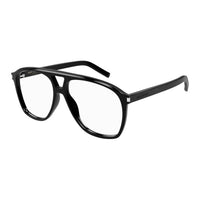 SAINT LAURENT Recycled Acetate Aviator Eyeglass Frames Unisex Black