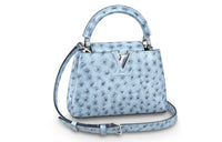 LOUIS VUITTON Capucines Ostrich Leather Capusin Shoulder Crossbody Handbag Mini Women's Sky Blue