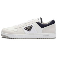 PRADA Downtown Leather Re Nylon Sneaker White Blue