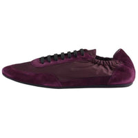 PRADA Collapse Low Top Casual Shoes Women's Burgundy