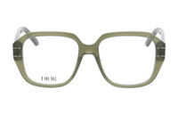 DIOR Acetate Rectangular Eyeglass Frames Unisex Green