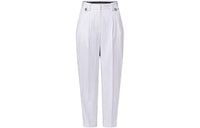 LOUIS VUITTON Tailored Pinstripe Carrot Pants Casual Pants Women's White