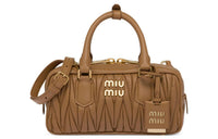 MIU MIU Leather Shoulder Bag Crossbody Bag Handbag Women's Brown