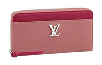 LOUIS VUITTON Zippy Calfskin Wallet Women's Fuchsia