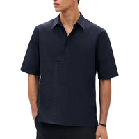 HERMES SS25 Polo Shirt Regular Fit Men's Marine Blue