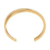 CELINE Paris Double Thin Cuff In Brass With Gold Finish