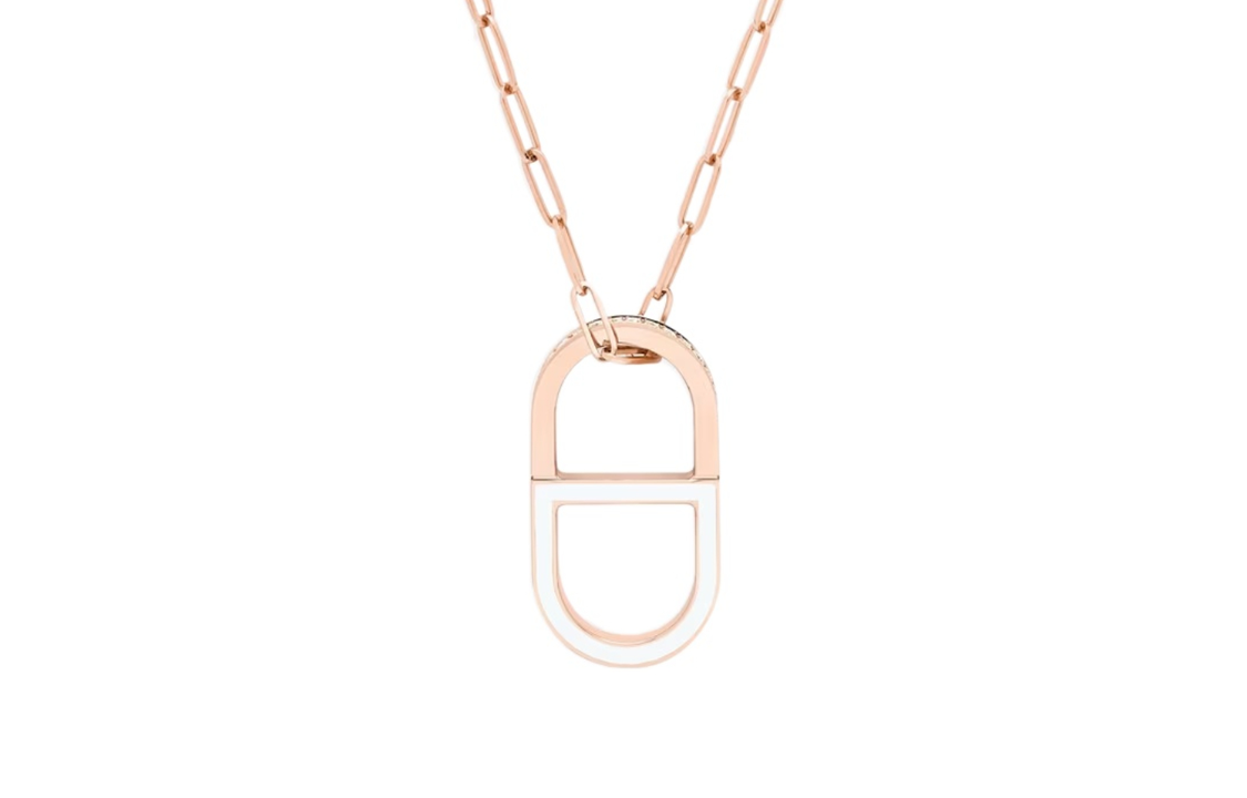 DIOR 18K Rose Gold Diamonds Necklaces Women's Rose Gold