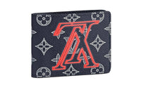 LOUIS VUITTON Multiple Monogram Canvas Wallet Men's Marine Blue/Pink