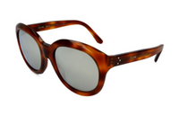 CELINE Acetate Round Sunglasses Women's Tortoiseshell